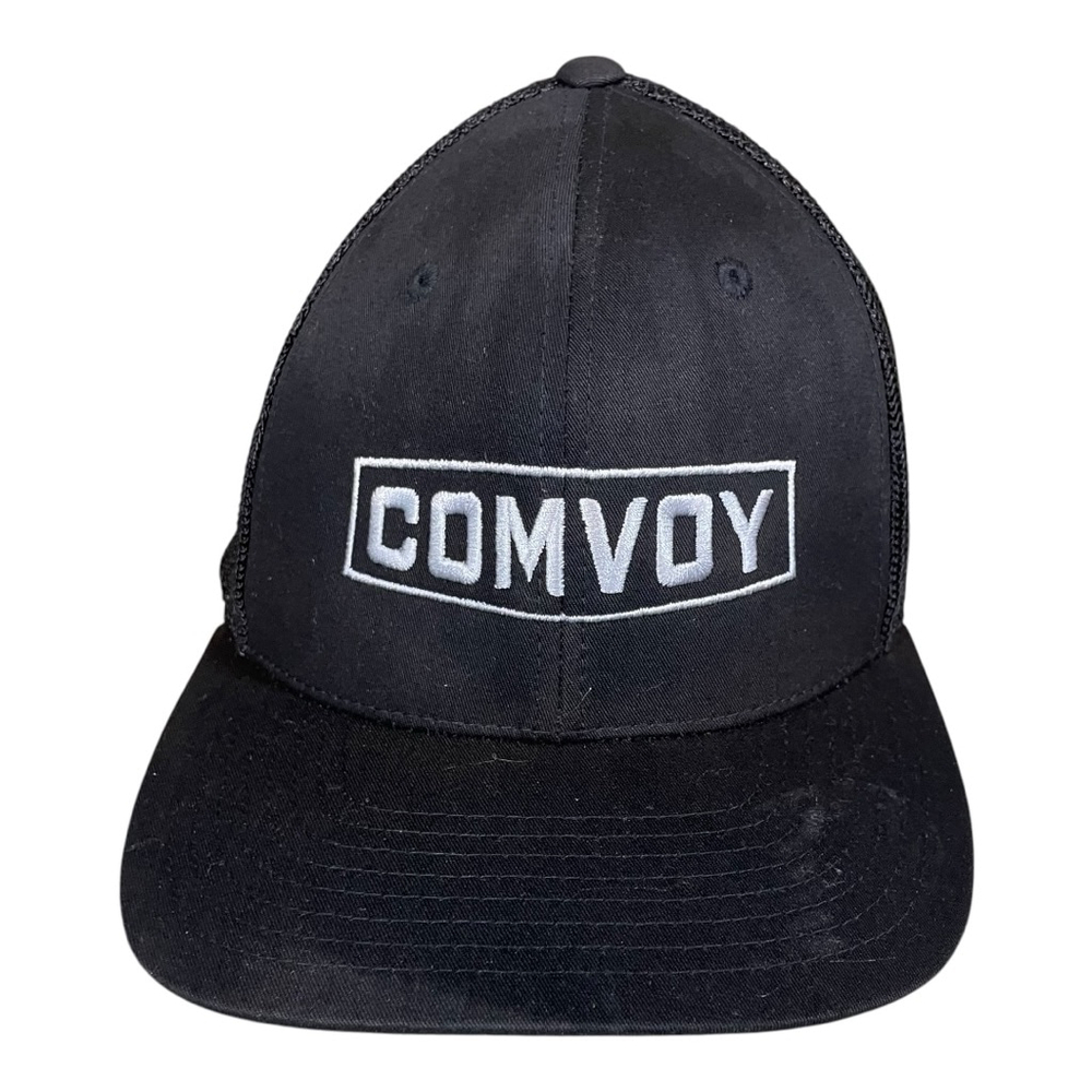 Vintage Port‎ Authority Mens Hat S/M Black Convoy Snap Back Army Military Casual